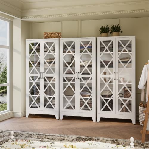 COFaR Metal Kitchen Cabinet, Pantry Storage Cabinets, 71" H Tall White - Image 2