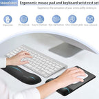 UnivoColors Wide Size Mouse Pad with Wrist Rest&L-Size Keyboard Wrist Rest Set,Premium PU Material,Low-Rebound Cushion,Ergonomic Design,Smooth Mouse Control with Hard Plate,Reduces Fatigue,Tangerine - Image 2