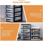 DOITOOL 5 Tier Plastic Drawer Type Closet, 12.36"H x 6"L x 8.3" W Home Office Storage Organizer, Makeup Organizer Station Cube, Cosmetics Jewelry Box for Bathroom, Dorm, Desk, Countertop, Office - Image 5