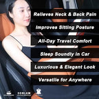 Neck & Back Support Pillow Set for Car & Office Chair - Prosperity & Luck Dreamcatcher - Orthopedic Lumbar & Cervical Pillow for Pain Relief &Posture Correction (Neck & Back Pillows (Red)) - Image 6