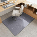 46" x 60" Gray Tempered Glass Chair Mat for Carpet & Hard Floors by MYSUNORIA