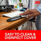 3M™ Compact Gel Wrist Rest for Keyboards, Soothing Gel Comfort, Product Protection, 18" Wide, Black - Image 4