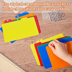 Lewtemi 100 Pcs 5 x 8 Index Card Dividers with Tabs, 5 Colors - Image 4