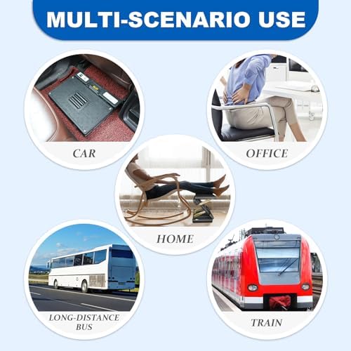 Foldable Foot Rest, Computer Foot Rest Under Desk, 12Modes Adjustable Ergonomic for Office, Loading Capacity 80 pounds, Removable EVA Cushion, All-Season(Black) - Image 6