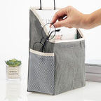 Woanger 12 Pcs Wall Hanging Storage Bag Wall Hanging Organizer Bag Over The Door Closet Basket Containers Bins with Hook Pocket for Bedroom Bathroom (Light Gray, Beige, Dark Gray, Black, Khaki, Green) - Image 3
