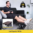 Foot Rest for Under Desk at Work Enlarged, Ergonomic Footrest with Adjustable Height and Angle, Foldable Foot Stool with Removable Pad Massage Beads for Office Gaming Chair Brown - Image 5