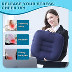 Office Chair Cushions for Back and Butt, Ergonomic Chair/Seat Cushion for Long Sitting, Sitting Pillow for Automobile, Wheelchair, Computer, Office Chair Hip Support (Blue) - Image 2