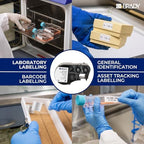 Brady Authentic (M5-112-490) FreezerBondz™ Cryogenic Matte Polyester Labels 0.375" H x 1.25" W Black on White, 360 Labels. for use with The BMP51 and M511 Label Printers - Image 2