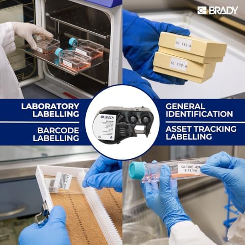 Brady Authentic (M5-112-490) FreezerBondz™ Cryogenic Matte Polyester Labels 0.375" H x 1.25" W Black on White, 360 Labels. for use with The BMP51 and M511 Label Printers - Image 2