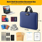 facka Fireproof Document Organizer Box with Lock, 13 Pocket Safe File Bag - Image 2