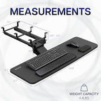 VIVO Premium Black Under Desk 34 x 11 in Keyboard Tray, MOUNT-KB34P-B - Image 3