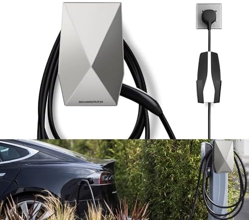 SEVEN SPARTA Aluminum Charging Cable Holder Wall Mount for Tesla Charger by SevenSparta
