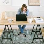 Office Chair Mat for Hardwood Floor, 60"x45" Easy Glide Computer Desk Mat Protector for Rolling Chair Under Desk Rug Nonslip Backing, Machine Wash, (Modern) - Image 2
