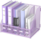 DALTACK 5-Slot Magazine File Holder, Metal Binder Holder, Purple by DALTACK