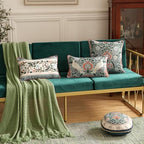 ISAENNE Vintage Linen Throw Pillow Cover,Set of 2,20"x12"-Naples C - Image 3
