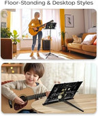 K KASONIC Music Stand, 2 in 1 Folding Sheet Music & Book Stand With Bag - Image 3