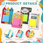 Eaasty 12 Sets 36 Pcs Back to School Teacher Gifts Bulk Cute Composition Sticky Note Holder with Notepads and Ballpoint Pens First Day of School Teacher Appreciation Gifts for Coworker Staff Employee - Image 3