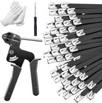 150PCS Cable Ties Kit, 11.8 Inch Heavy Duty Black Metal Zip Ties by YoufocusonlovinglifeWefocusonsimplifyingit