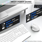 Wireless Keyboard and Mouse Combo, 2.4G Ergonomic Wave Keys(White) - Image 6