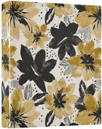 Black Gold Flower 3 Ring Binders 1.5 Inch Clear View Three Ring Binders Versatile Binder for Work School Office Supply 1 Pack - Image 3