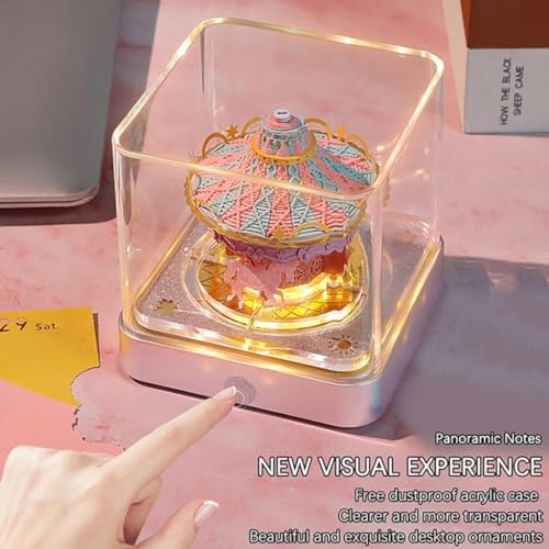 Time Piece Calendar, 2027 Desk Calendar with LED Light, 3D Tear-Away Paper Carving Art Memo Pad Notepad Gift for Christmas Housewarming Desktop Decoration(with Calendar & Light) - Image 6