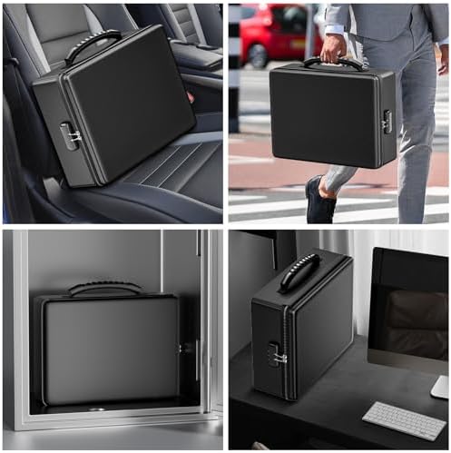 ENGPOW Fireproof Document Box with Lock & Heat-Resistant Fireproof Zipper - Image 6