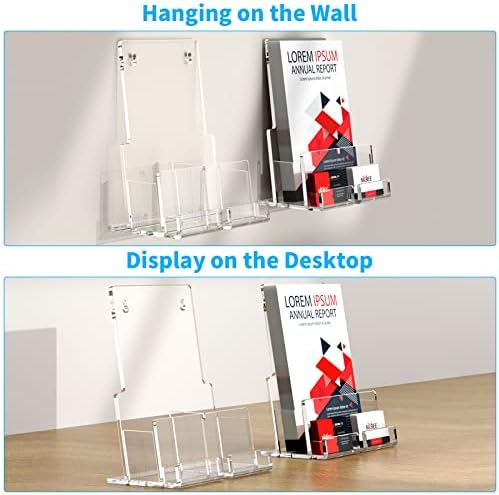 NIUBEE Acrylic Brochure Flyer Menu Pamphlet Holder Display Stand 8.5 x 11 - Image 2