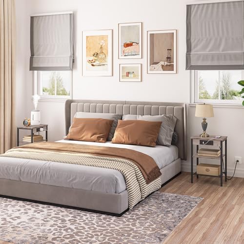 HOOBRO Side Tables with Charging Station, Small End Tables for Small Space - Image 5