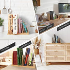 Cook Book Organizer, 4 Sections, Recipe Book Holder Rack, Tabletop Stand for Convenient Cookbook Storage, Vertical Cook Book Stand Kitchen, Binder Holder for Desk & Countertop (Bamboo) - Image 5