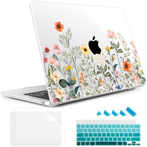 May Chen for M5 MacBook Air 13.6 Inch Case 2026 2025 2024-2022 Release M5 A3449 M4 A3240 M3 A3113 M2 A2681, Plastic Hard Shell Case for MacBook Air 13.6" with Retina Display, Spring & Flowers by MayChen