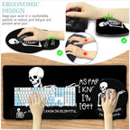 LIMKRIAN Ergonomic Mouse Pad with Wrist Rest Desk Mat Set, Skeleton Decor - Image 4