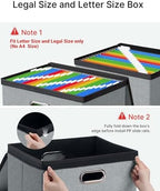 Oterri File Box Large 1-Pack Hanging Organizer for Letter/Legal-Size Folder - Image 5