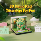 3D Art Calendar Memo Pad 2027,Desk Time Piece Calendar 3D Triceratops Notepad Creative Rip Away Calendar Paper Carving Note - Image 2