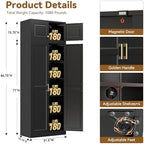 Polup 86" Tall Metal Kitchen Pantry Storage Cabinet with Doors and Shelves - Image 3