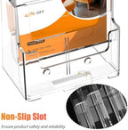 FUCDTEFC 2 Pack Acrylic Brochure Holder 8.5x11 & 4 x9 Inches Universal, Clear 3 Tier Magazine Stand Brochure Display Stand w Removable Divider, Literature Flyer Holder for Wall Mount or Countertop - Image 4