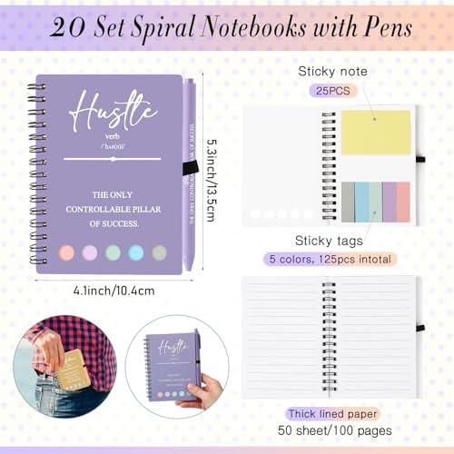 40 Pcs Motivational Inspirational Notebook Bulk with Notes Pen,Morandi - Image 2