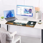 Large Keyboard Mouse Pad Set, Extended Mouse Pad+Keyboard Wrist Rest Support, Memory Foam Ergonomic Easy Typing, 4Pcs (31.5×11.8 in) Desk Pad Set for Office Home,Christian Cross - Image 3