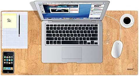 Corkor Cork Desk Pad – Table Mat - Vegan Leather – Cruelty Free – Eco Friendly - Light Brown - Image 2