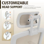 GABRYLLY Ergonomic Office Chair, High Back Home Desk Chair with 2D Flip-Up Arms, 3D Headrest, 90-120° Tilt and Wide Cushion, Big and Tall Mesh Chairs for Man Woman, Computer Task Chair Beige - Image 6