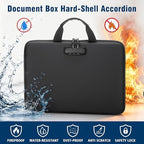 EXLIFBAG Fireproof Document Box with Lock, 13 Pocket Accordion File Folder - Image 2