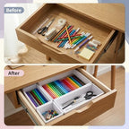 30 PCS Multisizes White Cardboard Drawer Organizers - Image 2