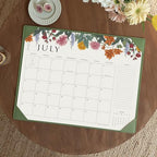 Desk Calendar 2026 with Desktop Mat, Cabbrix Large Desk Pad Calendar 22 x 17 Inch Runs From July 2026 to December 2027, Classic Floral Design Calendar 2026 for Home School and Office (Green) - Image 4