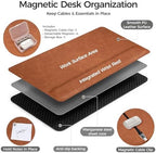 Magnetic Desk Mat System with Wrist Support 80×40cm, Premium Leather Desk Pad with Magnetic Accessories, Waterproof Non-Slip Desk Organizer for Office & Gaming - Image 2