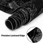 MEWOOCUE® Large Gaming Mouse Pad for Computer,Black Japanese Sea Wave Anime Mouse Mat,Long XXL Waterproof Keyboard Pads,Big Non-Slip Mouse Pads for Game Office Home（47.2 x 23.6 in） - Image 5