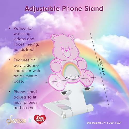 Sonix x Care Bears Character Phone Stand | Adjustable Cell Phone Holder, Desk Stand, Dock | Care Bears | Cheer Bear - Image 5