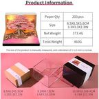 3D Calendar 2027,Creative 3D Memo Pad Time Piece Calendar 2027 Tear Away Paper Sculpture Cherry Blossom Tree Multi-Color DIY Art Note - Image 6