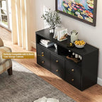 Black Metal Desktop Organizer with 2 Drawers, No Assembly Required - Image 4