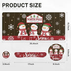 Britimes Keyboard Mouse Pad Set, 4 in 1 Desk Mat Set, Christmas Snowman - Image 2