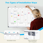 ONAVIA Weekly White Board Dry Erase, Calendar WhiteBoard for Wall 24 x 18 - Image 4