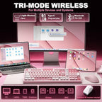 YUNZII AL98 PRO Aluminum Wireless Mechanical Keyboard(Pink,Cocoa Cream V2) - Image 2